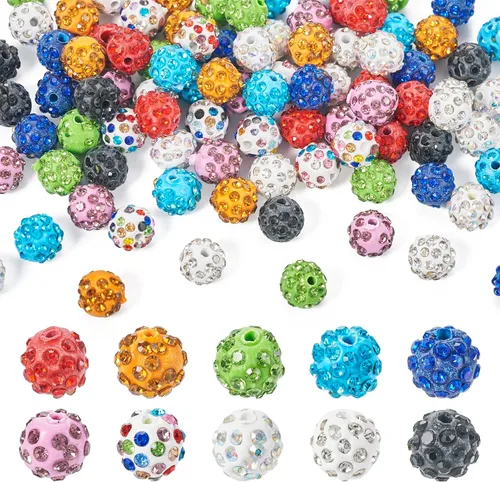 Vista 10 de 30 cuentas redondas de diamantes de imitación de 0.78 pulgadas (0.787 in) con temática deportiva, baloncesto, fútbol, béisbol, chicle grueso, Pelota