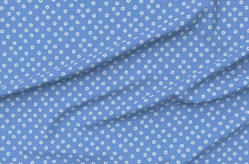 Vista 4 de Spoonflower Tela - Star of David Hanukkah Blue Winter Menorah Impreso en tela de gasa Fat Quarter - Costura Ropa de moda Vestidos Decoración