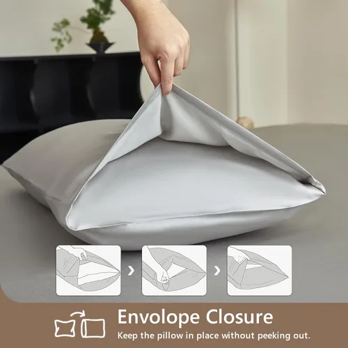 Vista 8 de Simple&Opulence Juego de sábanas 100% Tencel Eucalyptus Lyocell de 3 piezas, absorben la humedad, bolsillo profundo, sábanas refrescantes suaves