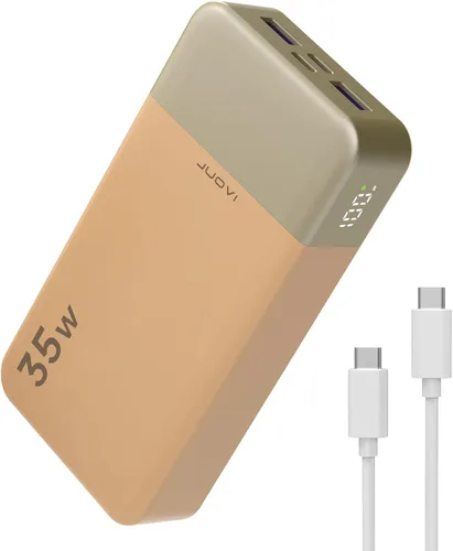 Vista 12 de JUOVI Banco de energía de carga rápida 10000mAh 35W Cargador portátil Paquete de batería pequeño con PD 3.0 y QC 4.0 Tipo-C USB-A Entrada Salida