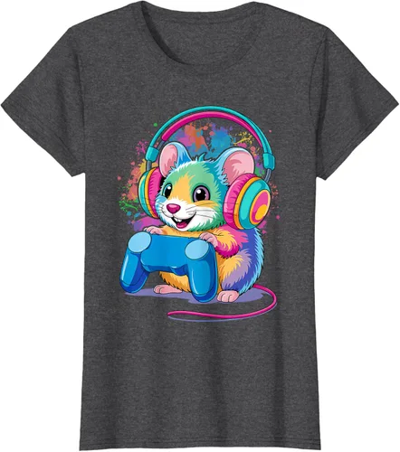 Vista 4 de Mouse Gaming Animal Video Games Funny T-Shirt