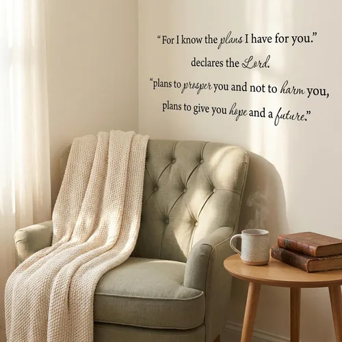 Vista 2 de Decalgeek vinilo de pared con frases inspiradoras (22,5 x 20,3 cm) color negro