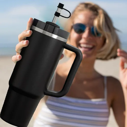 Vista 6 de 6 fundas de silicona para popote compatibles con Stanley Cup, vaso de 30 y 40 onzas con asa de 0.394 in, tapas de popote a prueba de polvo