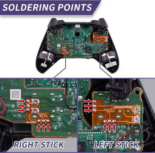 Vista 6 de eXtremeRate Drifix Thumbsticks Drift Fix Kit de reparación para control Xbox Series X & S (modelo 1914), tablero de circuito regulador analógico