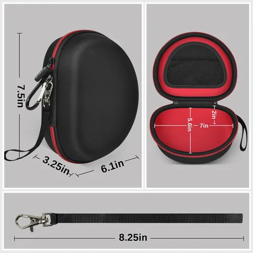 Vista 5 de COMECASE - Funda rígida para auriculares Beats Solo 4 3 2 y Studio Pro Extra-Large Protective Shell for Foldable On-Ear Headsets, Storage for