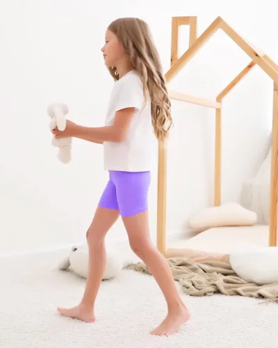 Vista 6 de Auranso Pantalones cortos de ciclismo para niñas, transpirables y de seguridad, pantalones cortos de ciclismo debajo del vestido