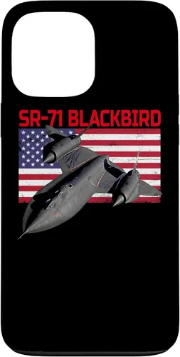 Vista 24 de SR-71 Blackbird in Action and Patriotic American Flag. Case for iPhone 17