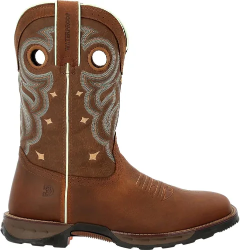 Vista 7 de Durango Maverick Botas de trabajo impermeables para mujer, Bronceado (Rugged Tan)