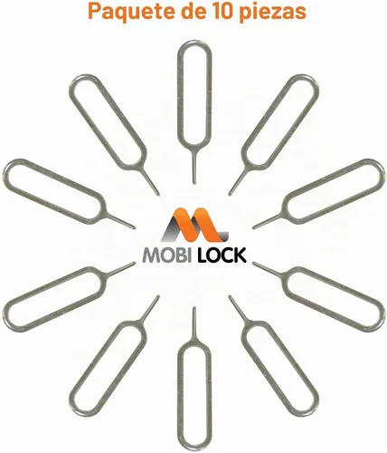 Vista 3 de Mobi Lock Herramienta de extracción de bandeja de tarjeta SIM de 10 piezas compatible con todos los teléfonos inteligentes y tabletas, iPhones