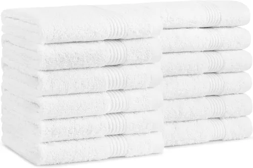 Vista 46 de Juego de toallas de baño Arkwright de 4 piezas - 100% algodón súper suave, 600 GSM de secado rápido y absorbente, artículos de lujo para baño