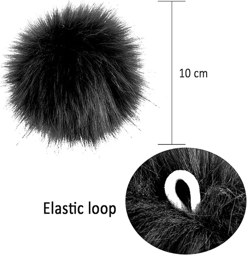 Vista 4 de SIQUK 56 pompones de piel sintética de zorro con lazo elástico para sombreros, bufandas, guantes, bolsas, accesorios (color brillante)