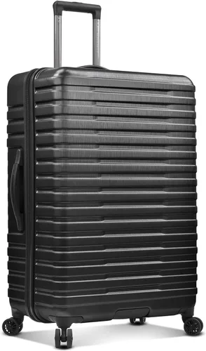 Vista 3 de U.S. Traveler Boren - Maleta de viaje de policarbonato resistente con 8 ruedas giratorias, asa de aluminio
