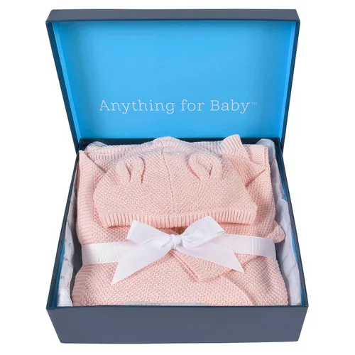 Vista 3 de Gerber Conjunto de regalo de ropa de punto unisex de 3 piezas para bebé rosa recién nacido