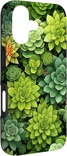 Vista 3 de Succulent Plant Botanical Green Floral Pattern Flower Cactus Case for iPhone 17
