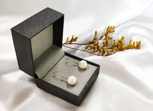 Vista 6 de Pearl earrings S925 sterling silver pearl pendant earrings for women