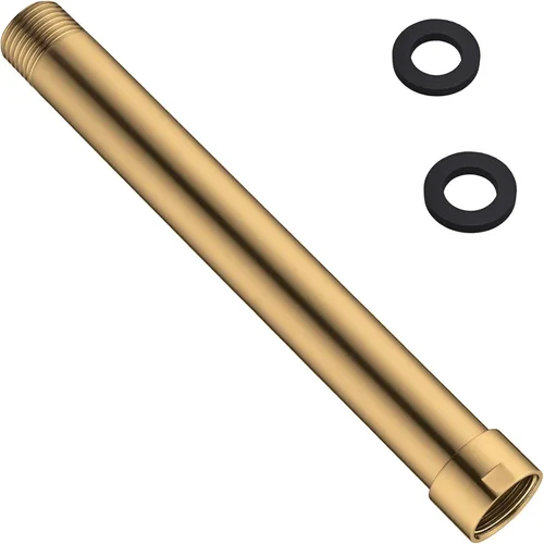 Vista 11 de Brazo extensor de ducha, brazo de extensión de 4 pulgadas para cabezal de ducha de lluvia superior, dorado cepillado
