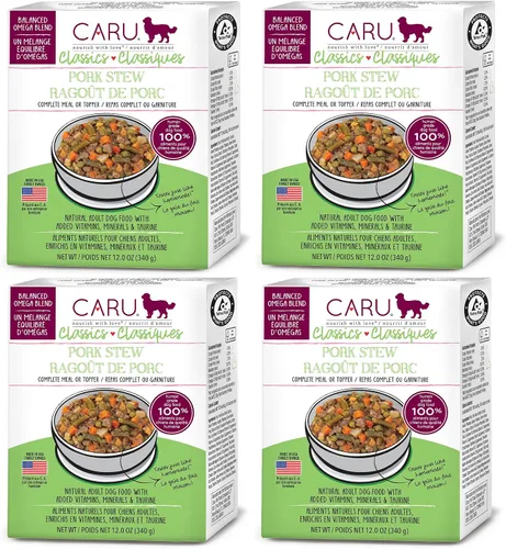 Vista 8 de Caru Classics - Estofado de carne para perros, alimento húmedo saludable para perros o alimento para perros, mezcla equilibrada de omega, cajas
