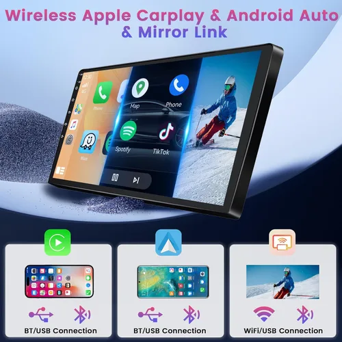 Vista 4 de 2+64G Android 15 Radio de coche para Ford F150 2013 2014 Carplay inalámbrico Android Auto, 9 pulgadas IPS pantalla táctil estéreo del coche