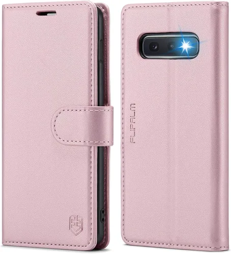 Vista 10 de FLIPALM - Funda tipo cartera para Samsung Galaxy S10e de 5.8" (no S10 6.2"), color negro Titular de la tarjeta, bloqueo RFID, cuero PU Folio Flip