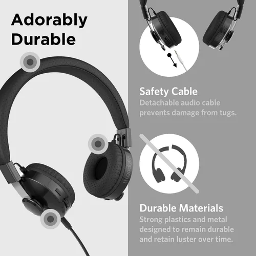 Vista 3 de LilGadgets Untangled Pro Premium - Auriculares inalámbricos Bluetooth para niños (varios colores disponibles)