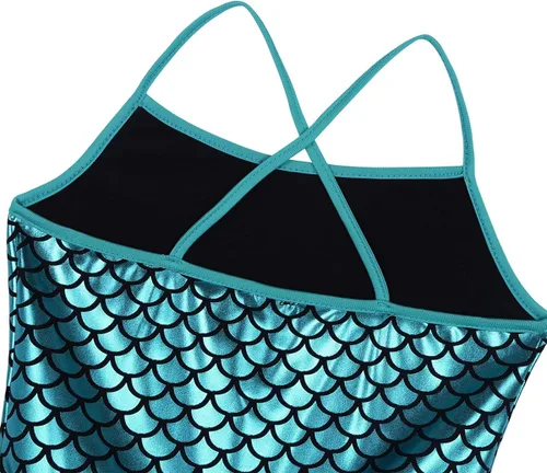 Vista 6 de MSemis - Vestido sin mangas con espalda cruzada para ballet y danza, diseño de leotardo para niñas