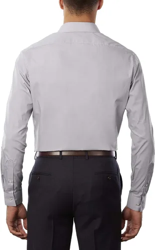 Vista 2 de Van Heusen - Camisa de popelina para hombre, color sólido, ajustado