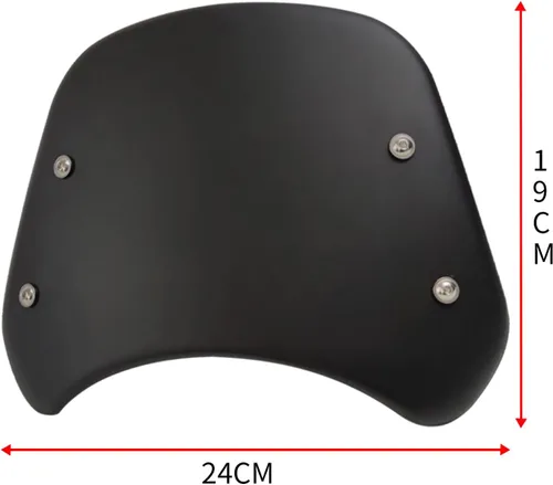 Vista 4 de Parabrisas Universal de Metal para Motocicleta Deflector de Viento Pantalla Frontal Flyscreen con Soporte para Motocicleta Faro LED de 5"-7