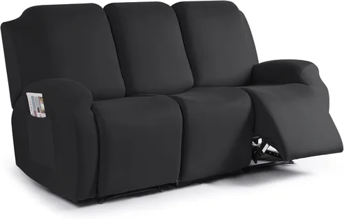 Vista 56 de TAOCOCO Fundas Elásticas para Sillones Reclinables de 3 Piezas Fundas Sólidas para Muebles Funda para Sillón Reclinable Fundas Deslizables