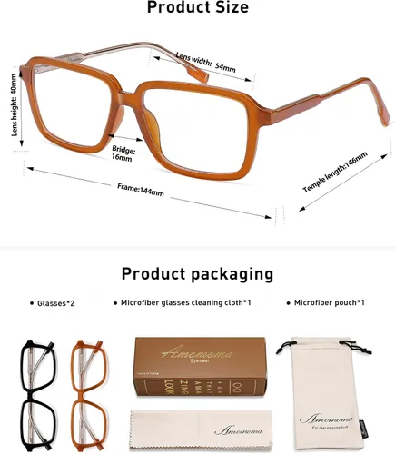 Vista 7 de AMOMOMA Reading Glasses for Women Men Computer Reader 1.50 AM6198