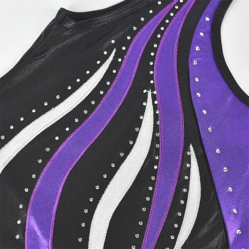 Vista 3 de Shiny Waves - Maillot deportivo metálico para niñas