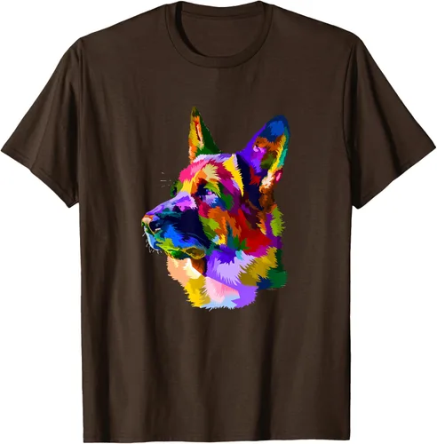 Vista 8 de Camiseta para dueño de perro de pastor alemán, Negro
