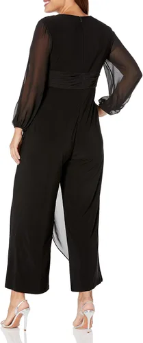 Vista 2 de Adrianna Papell Mono combinado de gasa de jersey para mujer