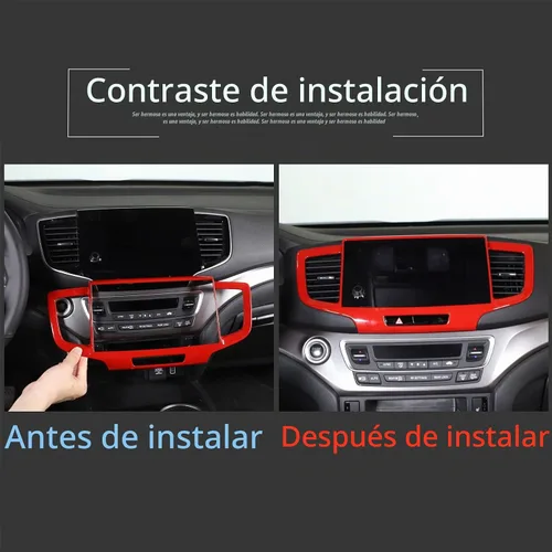Vista 4 de Marco del Panel de Navegación del Tablero para Honda Pilot 2019-2022/ Ridgeline 2021-2023/ Passport 2019-2023, Material ABS Accesorios de Moldura