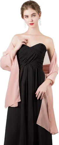 Vista 4 de Chales/mantones de gasa suave para vestidos, accesorios de mujer