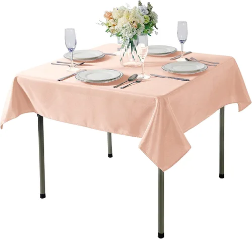 Vista 104 de Mantel rectangular de tela de poliéster lavable de 60 x 120 pulgadas, para decoración de bodas, fiestas, comedores, banquetes