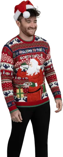 Vista 2 de Blizzard Bay - Suéter feo de Navidad para hombre, diseño de Santa