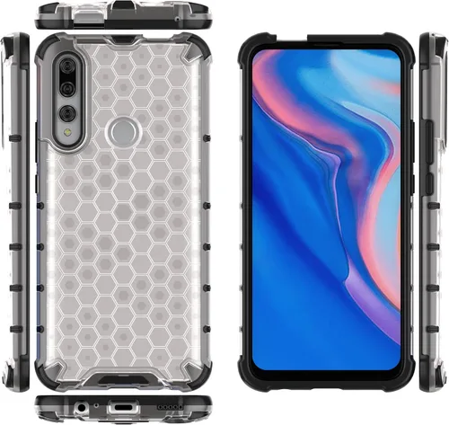 Vista 208 de Pzwoxukhov Funda compatible con Huawei Nova 3i, compatible con Huawei P Smart+ 2018 Honeycomb Anti-Drop Shock-Absorbing Case Negro
