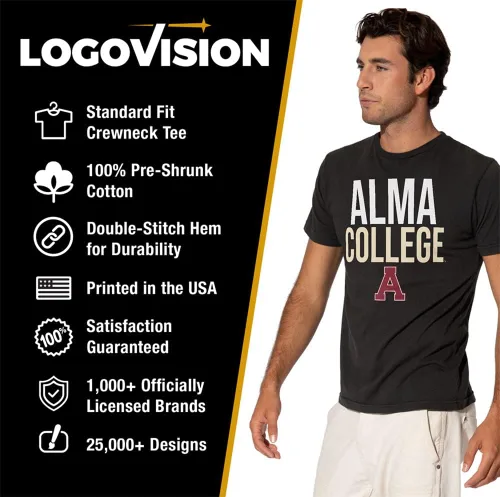 Vista 5 de LOGOVISION Camiseta de manga corta apilada unisex para hombres y mujeres, colección 2