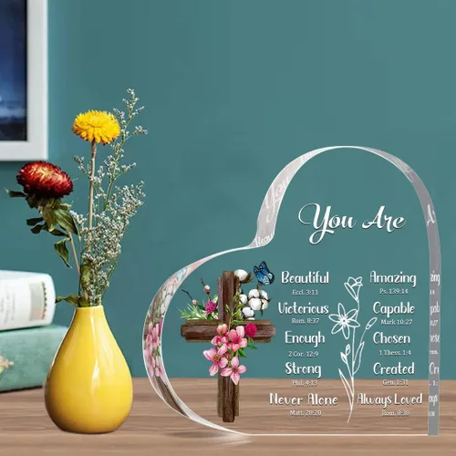 Vista 6 de Regalos cristianos inspiradores, religiosos, versículos bíblicos y regalos espirituales de aliento para mujeres, mamá, amiga, hermana, placas
