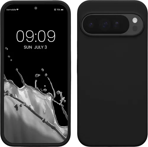 Vista 66 de kwmobile Funda Compatible con Google Pixel 6 Pro - Funda de teléfono de silicona TPU con acabado suave - Azul Arrecife