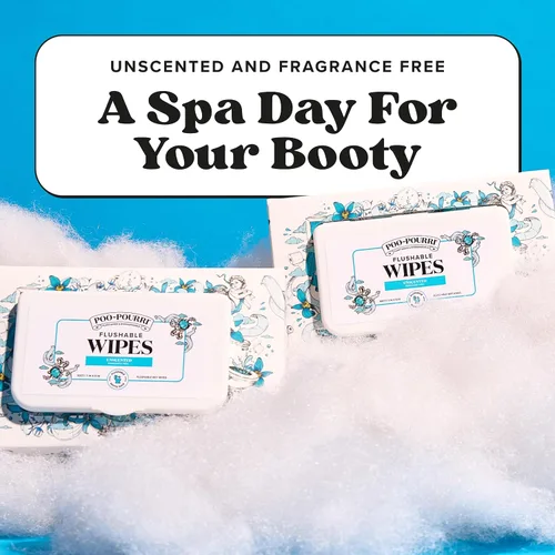 Vista 6 de Poo~Pourri Toallitas desechables, sin perfume, caja dispensadora de 50