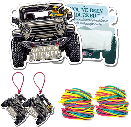 Vista 17 de You've Been Ducked - Tarjeta de juego, tarjeta de juego para Jeep o SUV, etiquetas de pato, pato de goma para etiquetas, diseño de automóvil de 4 4