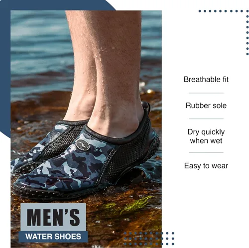 Vista 5 de NORTY Zapatos acuáticos para hombre, calcetines de natación acuáticos, para playa, barco y piscina, diseño descalzo, Skeletoe, esenciales