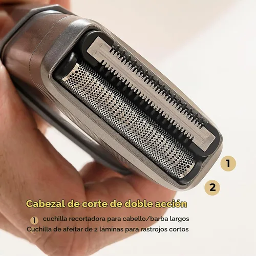 Vista 2 de Maquinillas de afeitar eléctricas para hombres, afeitadora de láminas