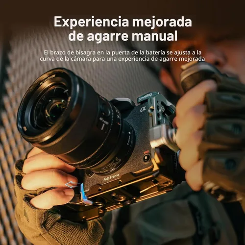 Vista 5 de SmallRig FX3 / FX30 HawkLock Kit de jaula para cámara de liberación rápida para Sony con abrazadera de cable, zapata fría QR incorporada riel
