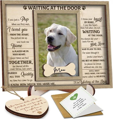 Vista 15 de vinatimes Caja de sombra de regalo conmemorativo para mascotas de 8.6 pulgadas, soporte para collar negro, marco de fotos, kit de tinta de pata