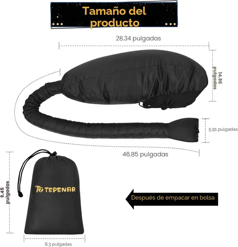 Vista 3 de TEPENAR Accesorio para secador de pelo: tapas ajustables para secadora de pelo extra grandes mejoradas, fáciles de usar para el cuidado del cabello