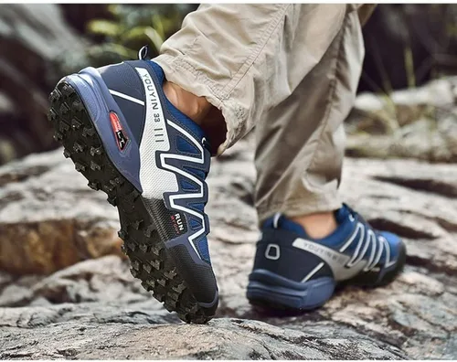 Vista 5 de YSHUIAN Zapatos deportivos de verano zapatos casuales de senderismo de moda transpirables antideslizantes para hombre talla grande