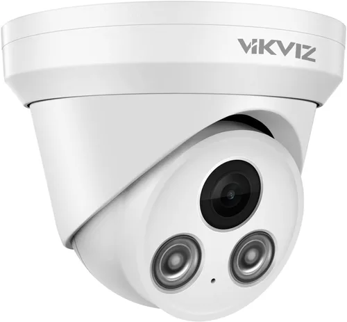 Vista 12 de Cámara IP PoE de 4MP para exteriores con detección de movimiento humano/vehículo y micrófono integrado, gran angular de 118°, lente de 0.110 in