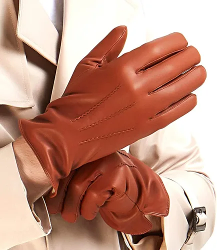 Vista 2 de Guantes de piel de cordero de napa de lujo para hombre
